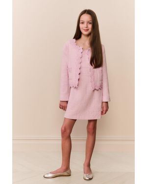 LoveShackFancy Tween Lace Tweed Erina Jacket For - Pink