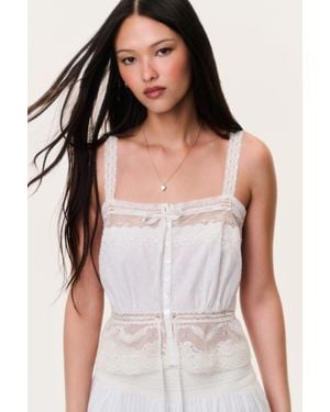 LoveShackFancy Anoria Cotton Lace Top For - Multicolor