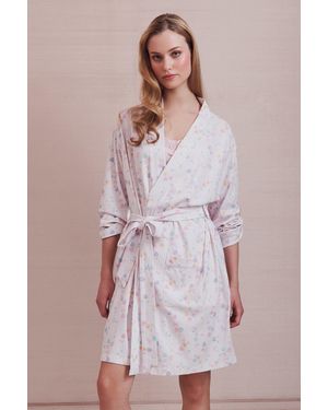 LoveShackFancy X Roller Rabbit Heart Stripe Blake Robe For - Pink