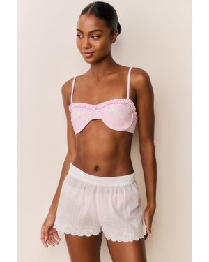 LoveShackFancy Ocean Embroidered Cotton Cover-Up Shorts For - Multicolor