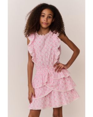 LoveShackFancy Tween Sweetheart Decker Dress For - Pink