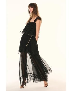 LoveShackFancy Maralee Silk Chiffon Maxi Dress For - Black