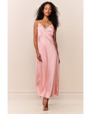 LoveShackFancy Peach Pom Pom Manuela Maxi Dress For - Pink