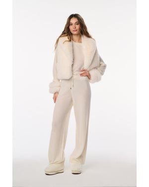 LoveShackFancy X Max&Moi Billie Wool-Cashmere Pant For - Natural