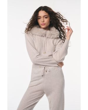 LoveShackFancy X Max&Moi Wool-Cashmere Faux Fur Hoodie For - Multicolor