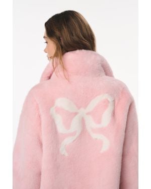 LoveShackFancy X Max&Moi Vanessa Faux Fur Jacket For - Pink