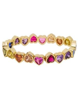 LoveShackFancy Erin Wachs Large Heart Stretch Bracelet For - Metallic