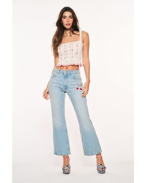 LoveShackFancy Sami Cherry Jeans For - Blue