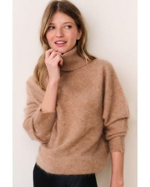 LoveShackFancy Nia Cashmere Turtleneck Sweater For - Pink