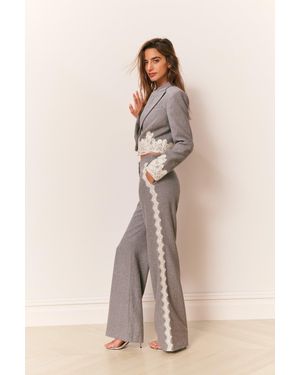 LoveShackFancy Oriaith Lace-Trimmed Pants For - Natural