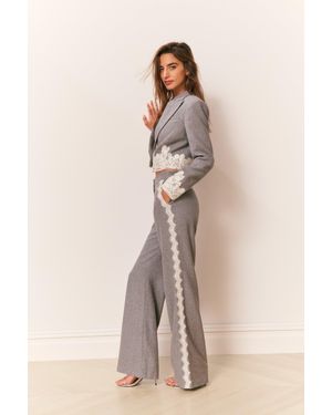 LoveShackFancy Oriaith Lace-Trimmed Pants For - Natural