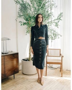 LOVE THE LABEL Apolline Midi Skirt - Green