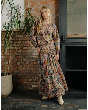 LOVE THE LABEL Sammie Midi Skirt - Brown