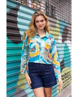 LOVE THE LABEL Rachael Sari Top - Blue
