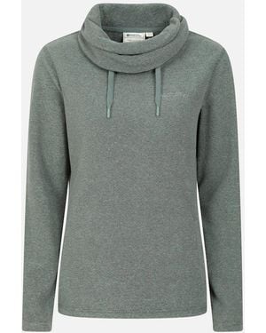 Mountain Warehouse Ladies Hebridean Cowl Neck Fleece Top - Green