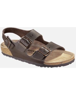 Birkenstock Milano Natural Leather Regular Fit Dark - Brown