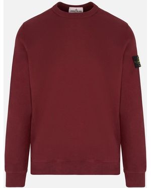 Stone Island S0A20 Compass Badge Jumper Burgundy - Red