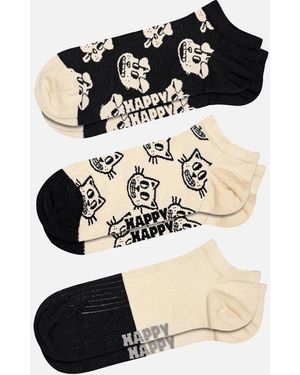 Happy Socks 3-Pack Pets Low Socks - Black