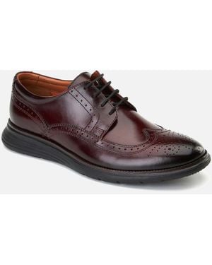 Base London London Flight 25 Leather Bordo Brogues Shoes - Brown