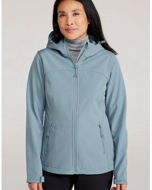 Mountain Warehouse Ladies Exodus Water Resistant Soft Shell Jacket - Blue