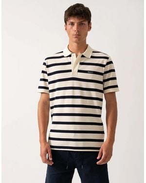 GANT Striped Polo Shirt - White