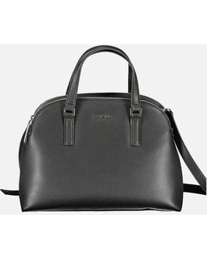 Calvin Klein Elegant Shoulder Bag With Three Compartments And Iconic Logo - Black