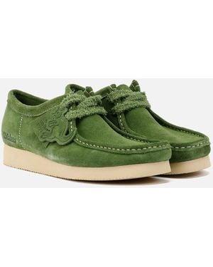 Clarks Originals Wallabee Day Suede Shoes - Green