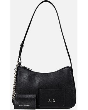 ARMANI EXCHANGE Printed Handbag With Inside Pockets - White