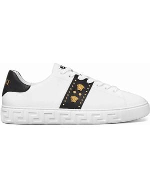 Versace Medusa Stud Trainers - White