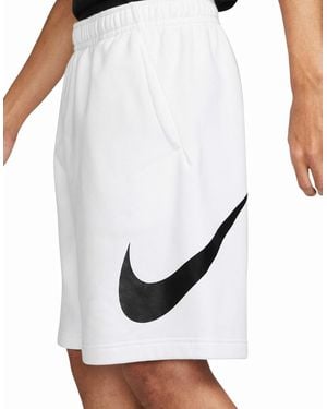 Nike Shorts Swoosh Club Graphics Relaxed Fit - White