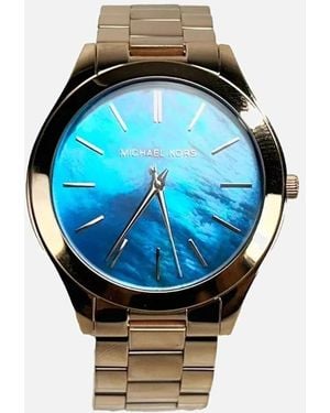 Michael Kors Slim Runway Stainless Steel Watch - Blue