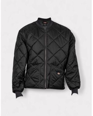 Dickies Diamond Quilted Bomber Jacket - Black