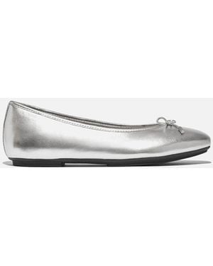 Fitflop Delicato Bow Soft Ballet Flats - White