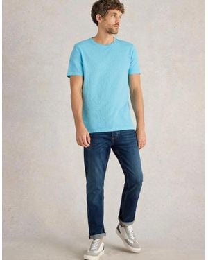 White Stuff Abersoch Short Sleeve Tee Bright - Blue
