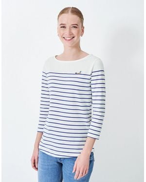 Crew Embroidered Essential Breton//Duck Embroidery - White