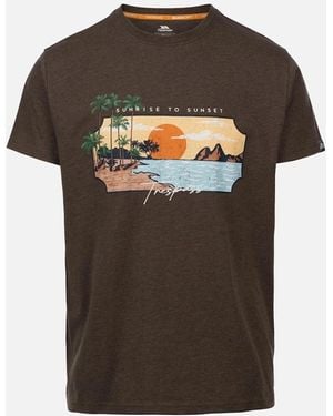 Trespass Pendla Printed T-Shirt - Brown