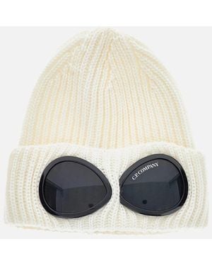 C.P. Company Merino Wool Goggle Hat - White