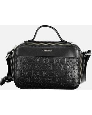 Calvin Klein Recycled Polyester Shoulder Bag With Contrasting Details - Black