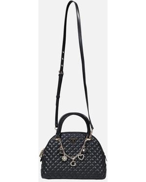 Guess Handbag With Shoulder Strap And Inside Pockets - Black