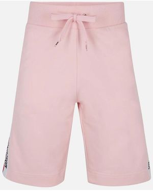 Moschino Branded Tape Legs Shorts - Pink