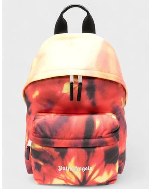 Palm Angels Palm On Fire Logo Backpack - Red