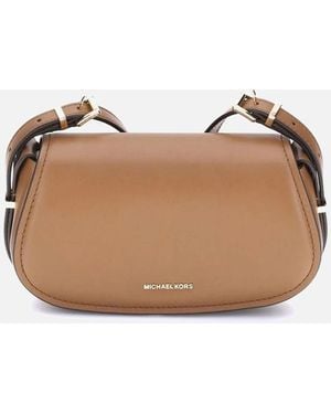 Michael Kors Small Calf Leather Shoulder Bag - Natural