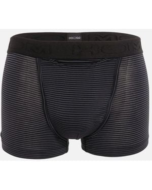 Hom Simon Stripe Modal Stretch Ho1 Boxer Brief - Black