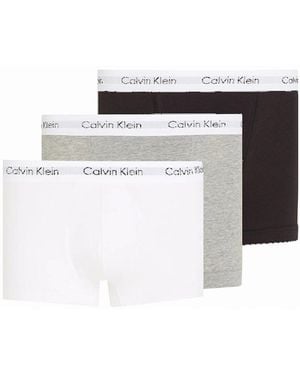 Calvin Klein Cotton Stretch 3-Pack Boxer Trunks - White