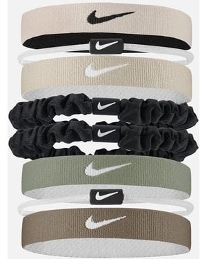 Nike Mixed Flexible Classic Hair Tie (Pack Of 8) - Grey