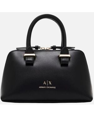 ARMANI EXCHANGE Zip Fastening Polyester Bag With Inside Pockets - Black