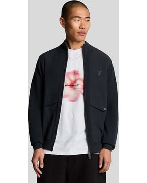 Lyle & Scott Milano Hybrid Full Zip Knitted Jacket - Blue