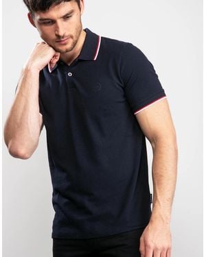 ARMANI EXCHANGE Small Logo Pique Polo Shirt - Blue
