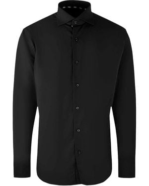 Aquascutum Plain Long Sleeve Shirt - Black