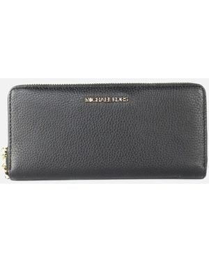 Michael Kors Large Continental Clutch Wristlet Wallet With Multiple Card Slots And - Grey